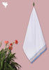 Handloom Cotton Bath Towel With Block Print Border