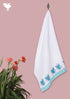 Handloom Cotton Bath Towel With Block Print Border