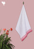 Handloom Cotton Bath Towel With Block Print Border