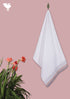 Handloom Cotton Bath Towel With Block Print Border