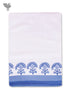Handloom Cotton Bath Towel With Block Print Border