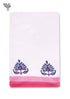 Handloom Cotton Hand Towel With Block Print Border