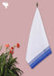 Handloom Cotton Hand Towel With Block Print Border