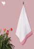 Handloom Cotton Hand Towel With Block Print Border
