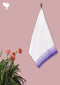 Handloom Cotton Hand Towel With Block Print Border