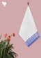 Handloom Cotton Hand Towel With Block Print Border