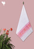 Handloom Cotton Hand Towel With Block Print Border