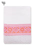 Handloom Cotton Hand Towel With Block Print Border