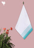 Handloom Cotton Hand Towel With Block Print Border