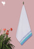 Handloom Cotton Hand Towel With Block Print Border