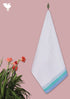 Handloom Cotton Hand Towel With Block Print Border