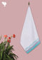 Handloom Cotton Hand Towel With Block Print Border