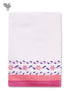 Handloom Cotton Hand Towel With Block Print Border
