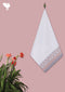 Handloom Cotton Hand Towel With Block Print Border