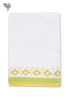 Handloom Cotton Hand Towel With Block Print Border
