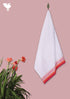 Handloom Cotton Hand Towel With Block Print Border
