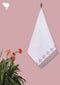 Handloom Cotton Hand Towel With Block Print Border