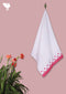 Handloom Cotton Hand Towel With Block Print Border