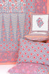 20s Cotton Bed Cover in Floral Block Print