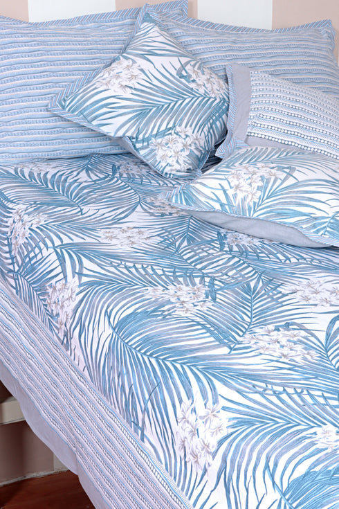 20s Cotton Bed Cover In Foliage Print