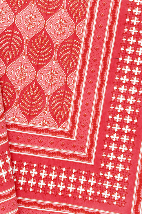 20s Cotton Bed Cover In Floral Print