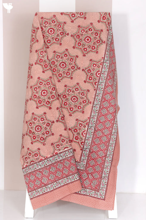 20s Cotton Bed Cover in Block Print