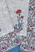 20’s Cotton Bed Cover In Floral Block Print