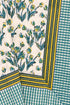 20’s Cotton Bed Cover In Floral Block Print