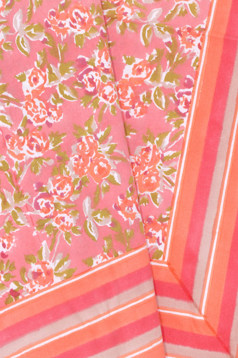 20s Cotton Bed Cover in Block Print