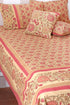 20s Cotton Bed Cover in Floral Block Print