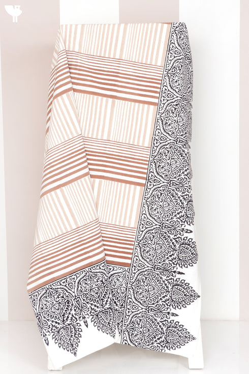 20s Cotton Bed Cover in Block Print