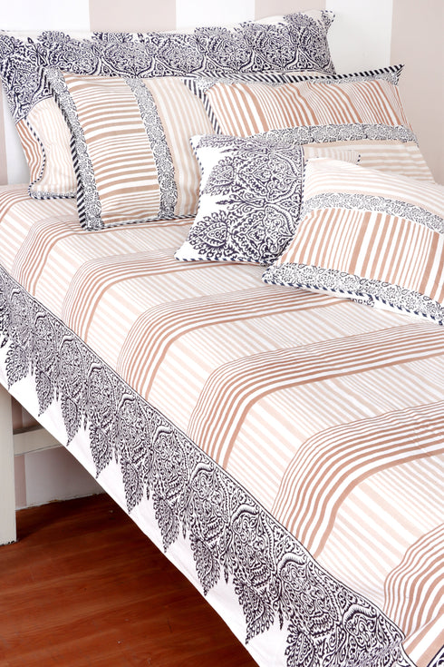 20s Cotton Bed Cover in Block Print