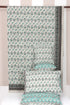 20s Cotton Bed Cover in Graphic Block Print