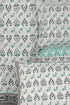 20s Cotton Bed Cover in Graphic Block Print