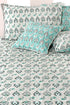 20s Cotton Bed Cover in Graphic Block Print