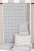 20s Cotton Bed Cover in Graphic Block Print