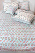 20s Cotton Bed Cover in Graphic Block Print