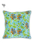 20s Cotton Cushion Cover in Floral Block Print with Piping
