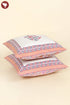 20s Cotton Cushion Cover in Floral Block Print
