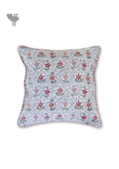 20s Cotton Cushion Cover In Floral Print