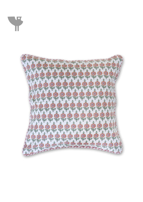 20s Cotton Cushion Cover In Floral Print