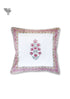 20s Cotton Cushion Cover in Floral Block Print