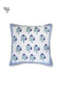 20s Cotton Cushion Cover in Block Print with Piping