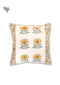 20s Cotton Cushion Cover in Block Print with Piping
