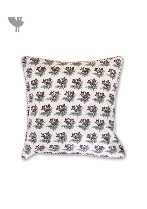 20s Cotton Cushion Cover In Floral Print