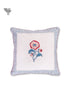 20s Cotton Cushion Cover in Floral Block Print