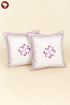 20s Cotton Cushion Cover in Floral Block Print