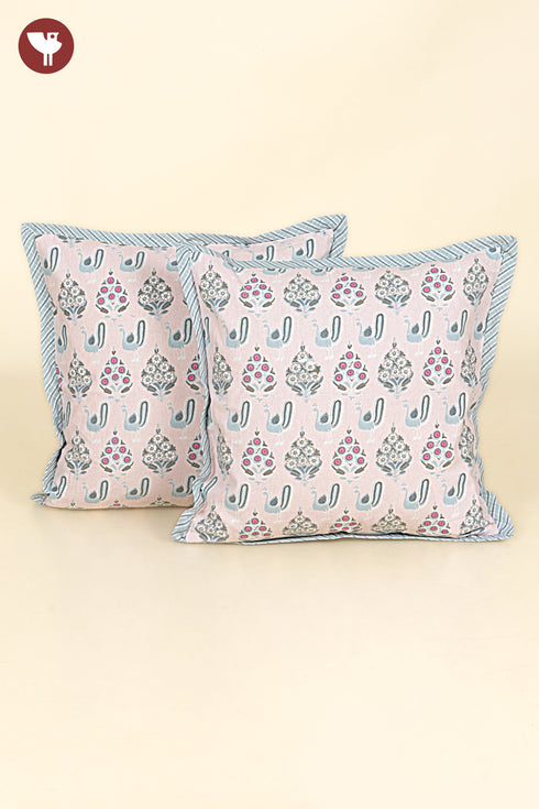 20s Cotton Cushion Cover in Block Print