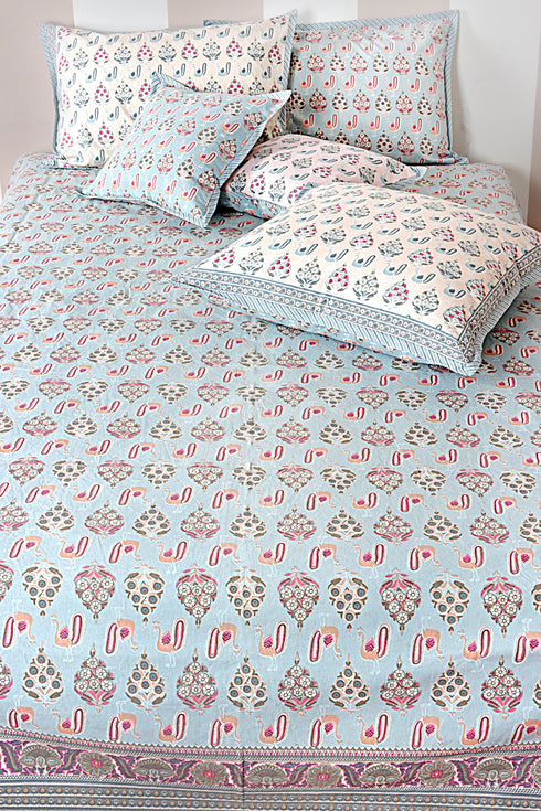 20s Cotton Cushion Cover in Block Print
