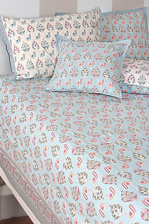20s Cotton Cushion Cover in Block Print